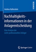 Cover: Nachhaltigkeitsinformationen in der Anlageentscheidung - Springer Gabler