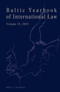 Cover: Baltic Yearbook of International Law, Volume 15 (2015) - Martinus Nijhoff