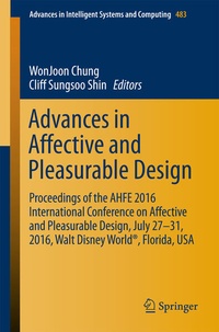 Enlarge image Cover: Advances in Affective and Pleasurable Design - Springer