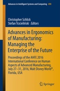 Cover: Advances in Ergonomics of Manufacturing: Managing the Enterprise of the Future - Springer