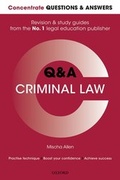 Cover: Concentrate Questions and Answers Criminal Law - Oxford University Press
