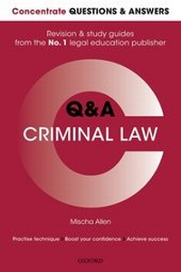 Enlarge image Cover: Concentrate Questions and Answers Criminal Law - Oxford University Press