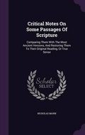 Cover: Critical Notes On Some Passages Of Scripture - Palala Press