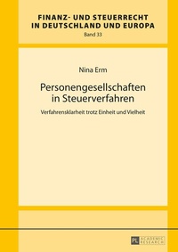 Abbildung von: Personengesellschaften in Steuerverfahren - Peter Lang Verlag