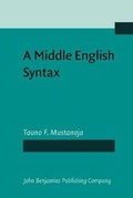 Cover: A Middle English Syntax - John Benjamins Publishing Co