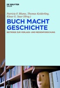 Cover: BUCH MACHT GESCHICHTE - De Gruyter Saur