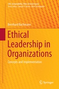 Cover: Ethical Leadership in Organizations - Springer