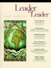 Enlarge image Cover: Leader Leader V7 98 Rnal Sponsored by the Peter F. Drucker Foundation for Nonprofit Management) - Jossey-Bass