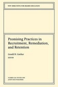 Enlarge image Cover: Promising Practices in Recruitment, Remediation, and Retention - Jossey-Bass
