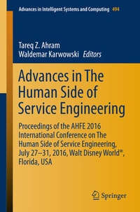 Enlarge image Cover: Advances in The Human Side of Service Engineering - Springer