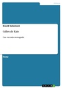 Cover: Gilles de Rais - Grin Verlag