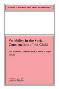 Enlarge image Cover: Variability in the Social Construction of the Child - Jossey-Bass