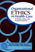 Cover: Organizational Ethics in Health Care - Jossey-Bass