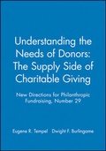 Cover: Understanding the Needs of Donors: The Supply Side of Charitable Giving - Jossey-Bass