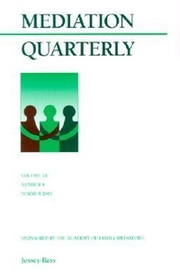Abbildung von: "Mediation Quarterly": Jb Journal V18 Number 4, Winter 2001 - Jossey-Bass
