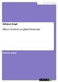 Cover: Effect of stress on plant Proteome - GRIN Verlag