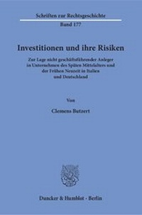 Enlarge image Cover: Investitionen und ihre Risiken. - Duncker & Humblot