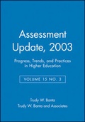 Cover: Assessment Update: Progress, Trends, and Practices in Higher Education, Volume 15, Number 3, 2003 - Jossey-Bass