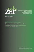 Cover: ZSR Band 135 (2016) II - Schweizerischer Juristentag 2016 / Congr&egrave;s de la Soci&eacute;t&eacute; suisse des Juristes 2016 - Helbing & Lichtenhahn