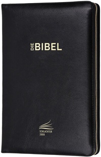 Abbildung von: Schlachter 2000 Bibel - Standardausgabe (Kalbsleder, Goldschnitt, mit Reißverschluss, schwarz) - Christliche Literaturverbreitung
