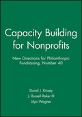 Cover: Capacity Building for Nonprofits - Jossey-Bass