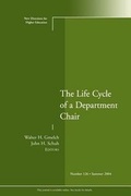 Cover: The Life Cycle of a Department Chair - Jossey-Bass