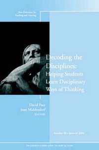 Enlarge image Cover: Decoding the Disciplines: Helping Students Learn Disciplinary Ways of Thinking - Jossey-Bass