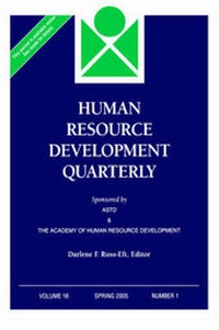 Enlarge image Cover: Human Resource Development Quarterly: Spring 2005 v. 16, No. 1 - Pfeiffer Wiley