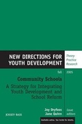 Cover: Community Schools: A Strategy for Integrating Youth Development and School Reform - Jossey-Bass