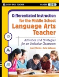 Cover: Differentiated Instruction for the Middle School Language Arts Teacher - Jossey-Bass