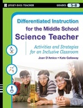 Cover: Differentiated Instruction for the Middle School Science Teacher - Jossey-Bass