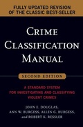 Cover: Crime Classification Manual - Jossey-Bass