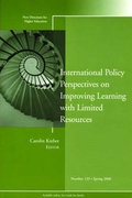 Cover: International Policy Perspectives on Improving Learning with Limited Resources - Jossey-Bass