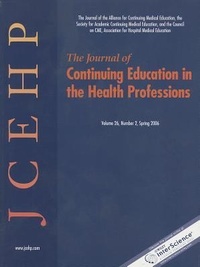 Enlarge image Cover: The Journal of Continuing Education in the Health Professions, Volume 26, Number 2, Spring 2006 - Jossey-Bass