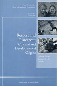Enlarge image Cover: Respect and Disrespect Winter 2006 - Jossey-Bass
