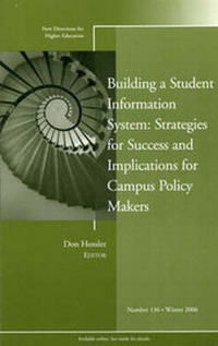 Enlarge image Cover: Building a Student Information System - Jossey-Bass