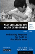 Cover: Rethinking Programs for Youth in the Middle Years - Jossey-Bass