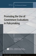 Cover: Promoting the Use of Government Evaluations in Policymaking - Jossey-Bass