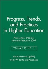 Enlarge image Cover: Assessment Update: Progress, Trends, and Practices in Higher Education, Volume 19, Number 1, 2007 - Jossey-Bass