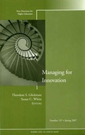 Cover: Managing for Innovation - Jossey-Bass