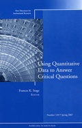 Cover: Using Quantitative Data to Answer Critical Questions - Jossey-Bass