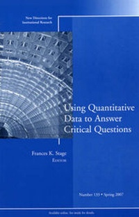 Enlarge image Cover: Using Quantitative Data to Answer Critical Questions - Jossey-Bass