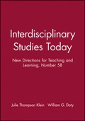 Cover: Interdisciplinary Studies Today - Jossey-Bass