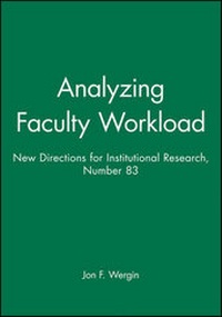 Enlarge image Cover: Analyzing Faculty Workload - Jossey-Bass