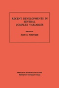 Cover: Recent Developments in Several Complex Variables - Princeton University Press