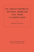 Cover: On Group-Theoretic Decision Problems and Their Classification - Princeton University Press