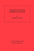 Cover: Exponential Sums and Differential Equations - Princeton University Press