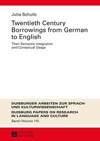 Abbildung von: Twentieth-Century Borrowings from German to English - Peter Lang Verlag