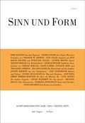 Cover: Sinn und Form 4/2016 - SINN und FORM