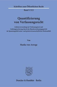 Abbildung von: Quantifizierung von Verfassungsrecht. - Duncker & Humblot